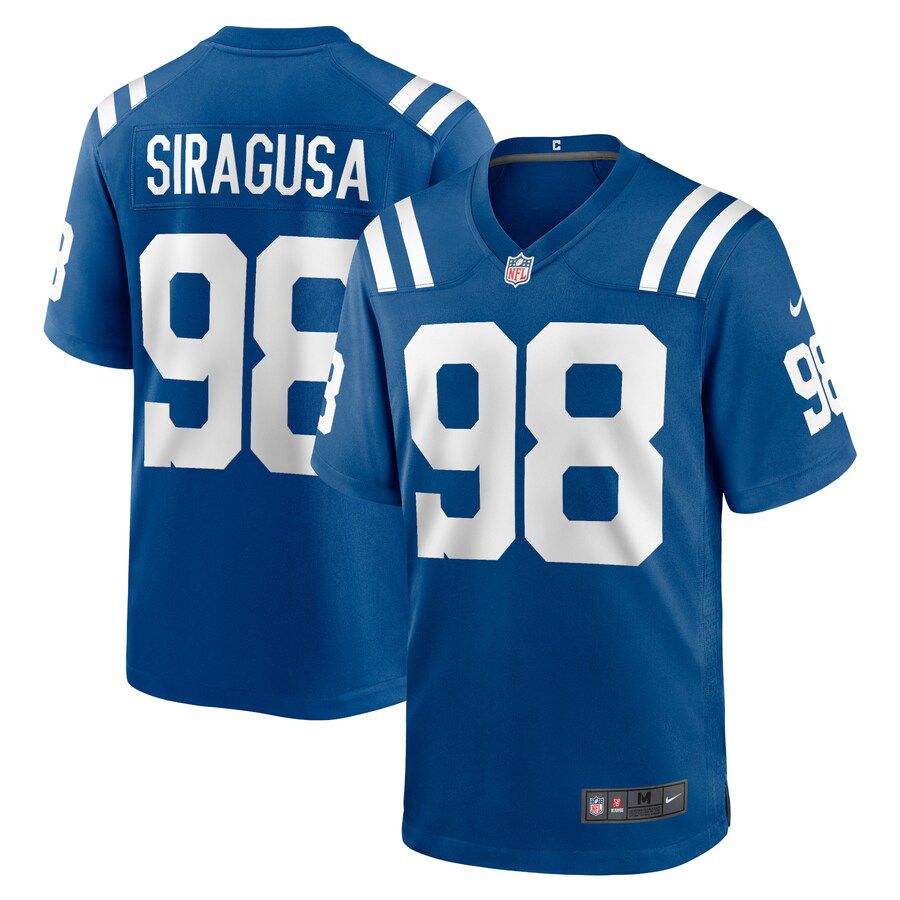 Men Indianapolis Colts #98 Tony Siragusa Nike Royal Game Retired Player NFL Jersey->customized nfl jersey->Custom Jersey